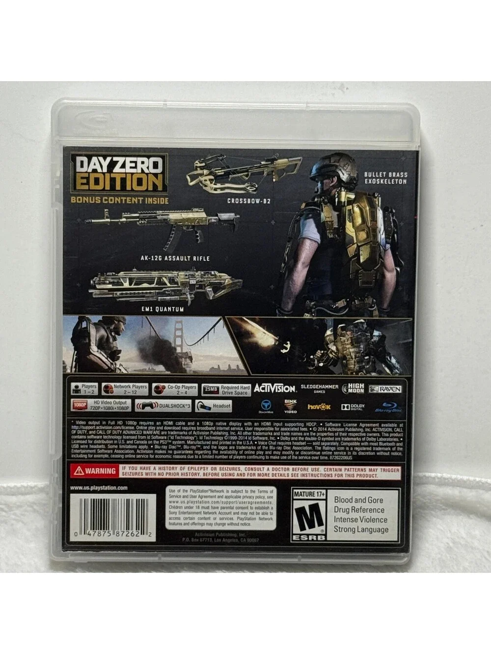 Call of Duty Advanced Warfare Day Zero Edition PS3 Complete CIB